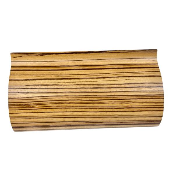 Tivi Colorado Wooden Clutch Handbag Purse Clam Shell Wood Grain Magnet Closure - Picture 2 of 10